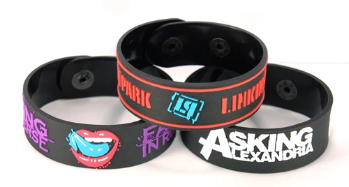 FALLING IN REVERSE ASKING ALEXANDRIA LINKIN PARK 3pcs Bracelet Wristband 3FR96