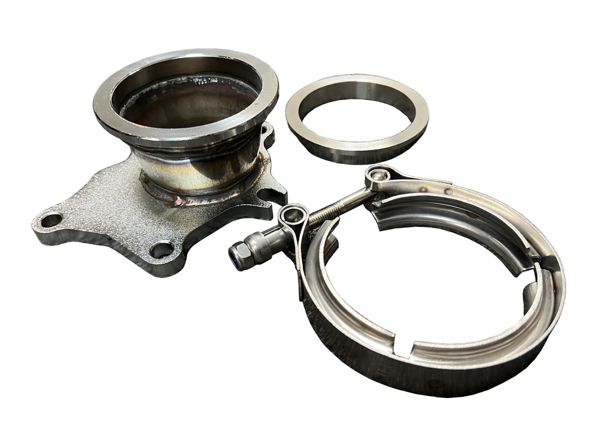 Jackspania Racing Turbo V-Band Flange Adapter – T3/T4 To 3″ Exhaust Conversion