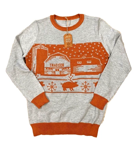 Traeger BBQ Sweater 4XL Pullover Farm Pig Christmas Unisex New with Tag (2 avail