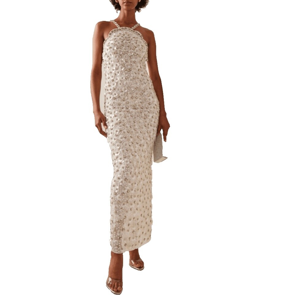 white midi bridesmaid dresses Buy White 100% Cotton Halter Neck Tier Midi Dress Online at SeamsFriendly