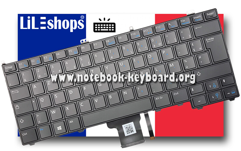 Clavier Dell Latitude E7440 AZERTY - Référence NSKLD0UC0F - Neuf Sous Blister - Pour Remplacement