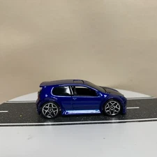 2007 Hot Wheels New Models #27 Volkswagen VW Golf GTI Hatchback Blue w/Y5 1:64 