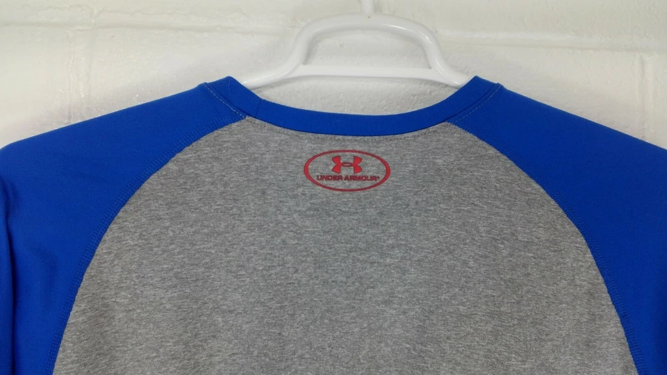 YXL Under Armour Heatgear бейсбол свободный длинным рукавом красный синий серый легкий - Изображение 2 из 4