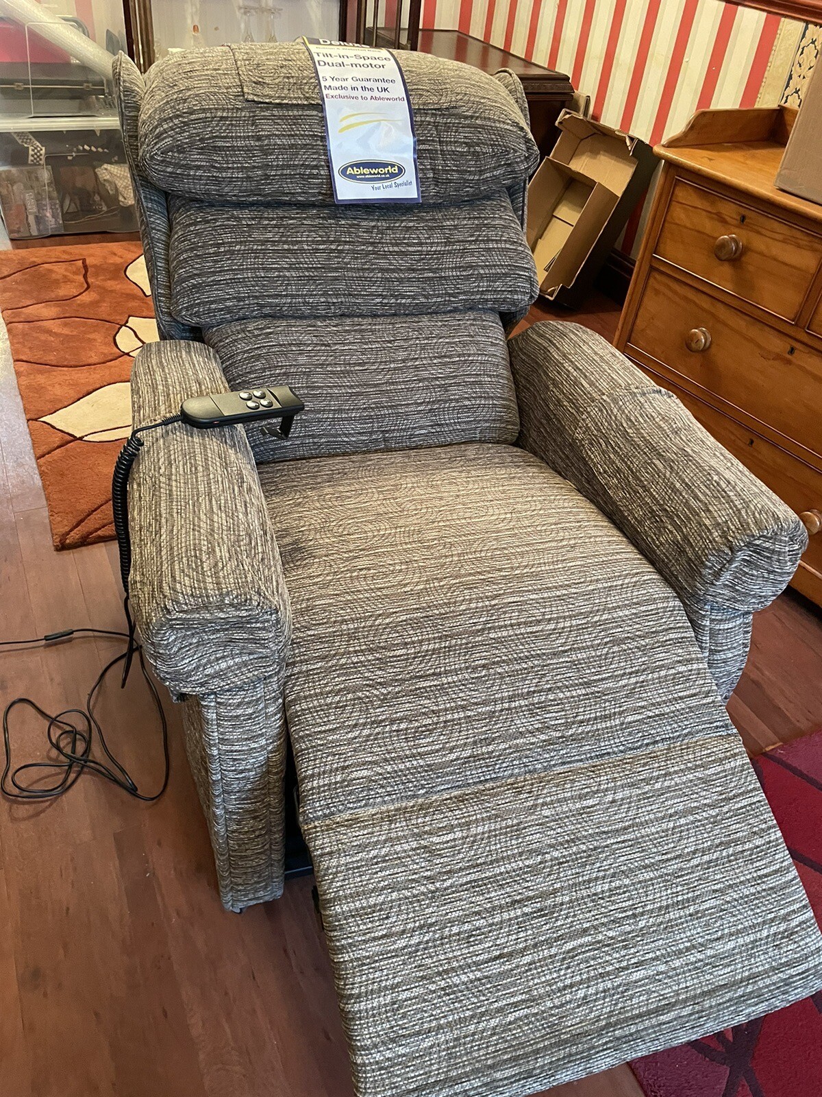 Ableworld Cheshire Deluxe Arm Chair with Motor Riser Recliner Tilt eBay