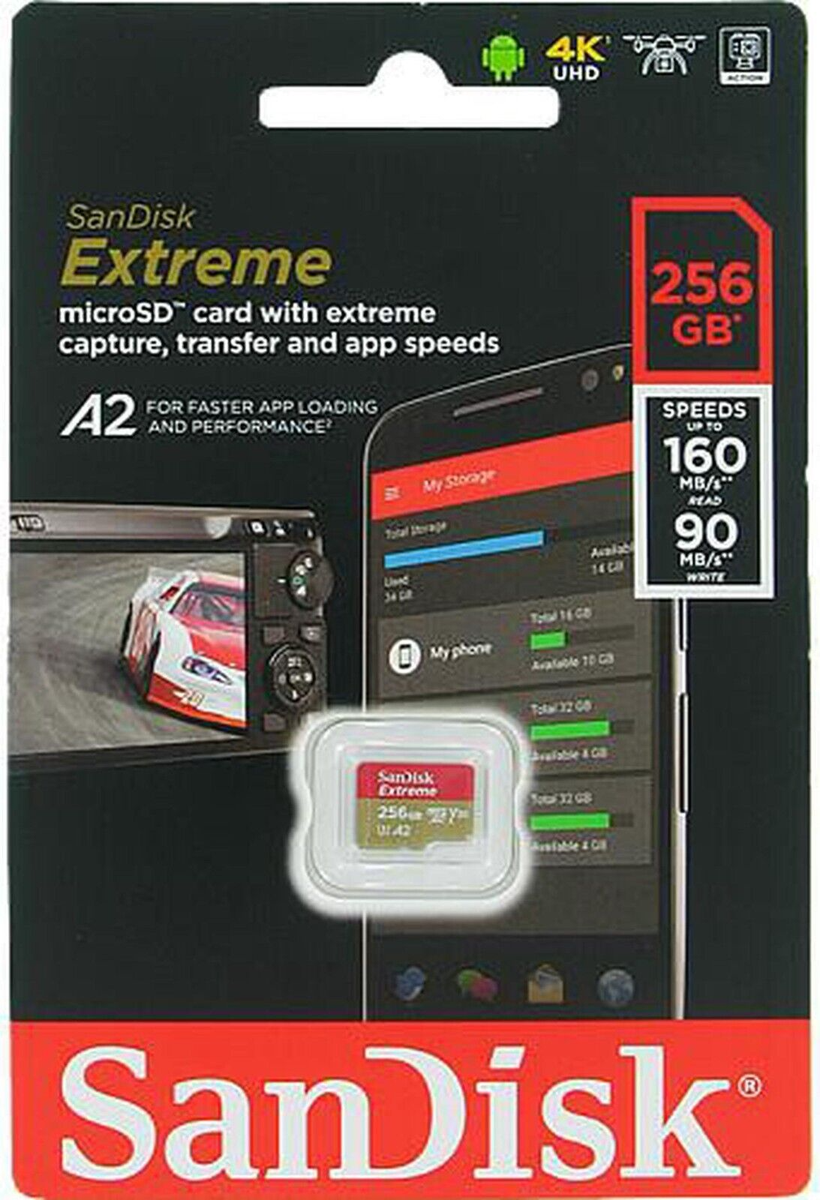 64 Gb Dji Phantom Sd Card Size 256GB Micro SD Card U3 4K Memory