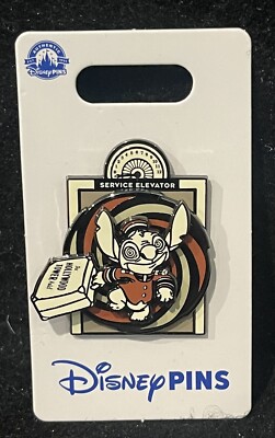 Disney The Hollywood Tower Hotel 2024 Stitch Service Elevator Spinner Pin New OE