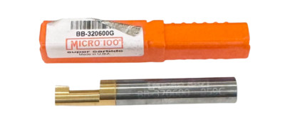 Micro 100 Solid Carbide Boring Tool .340'' Min Bore .600'' Max Tin Coat 3/8'' Shank