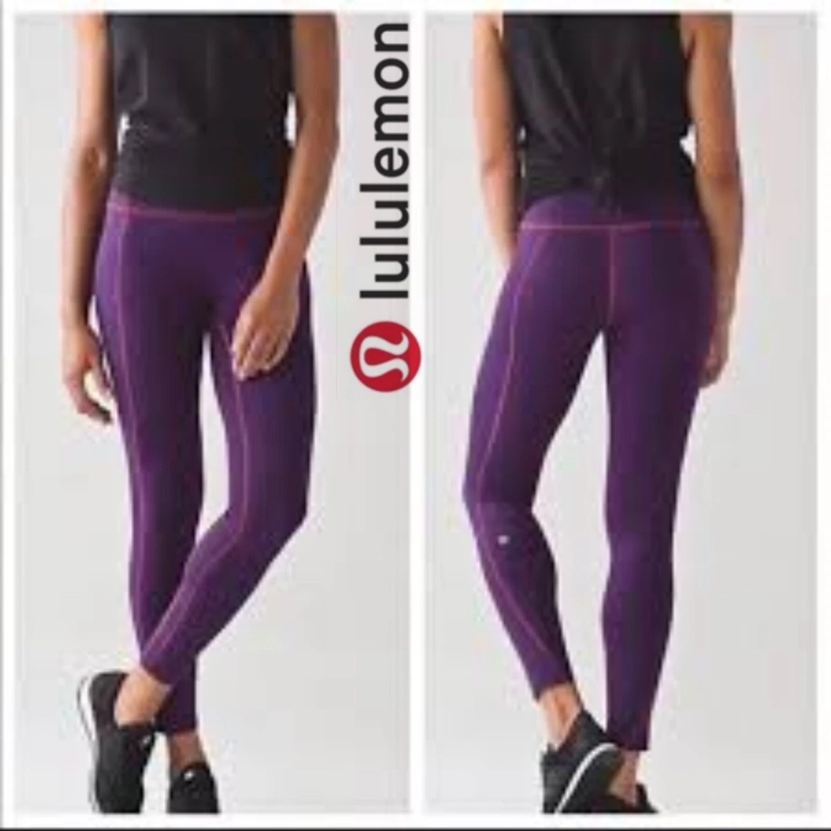 Lululemon Like Nothing 7/8 Tight Darkest Magenta Purple Leggings Nulux Size  4