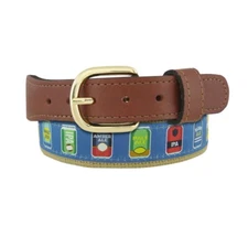 ZEP-PRO Leather Canvas Woven Ribbon BEER CANS Belt LAGER PALE IPA ALE 32 40 44