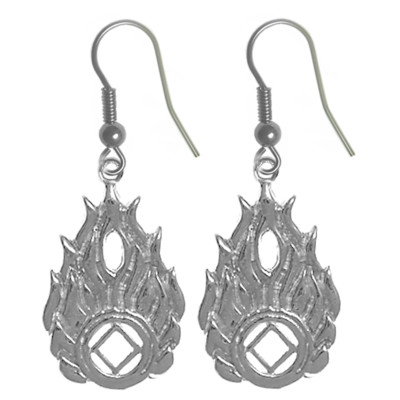 NA Narcotics Anonymous Schmuck, Symbol Ohrringe, #863 Med. Größe, Sterlingsilber