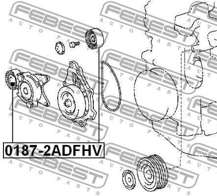 Spannriemenscheibe, V-Rippgurt für LEXUS TOYOTA FEBEST 0187-2ADFHV - Bild 3 von 4