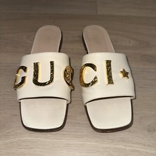 100 Authentic Gucci leather sandals slides 38