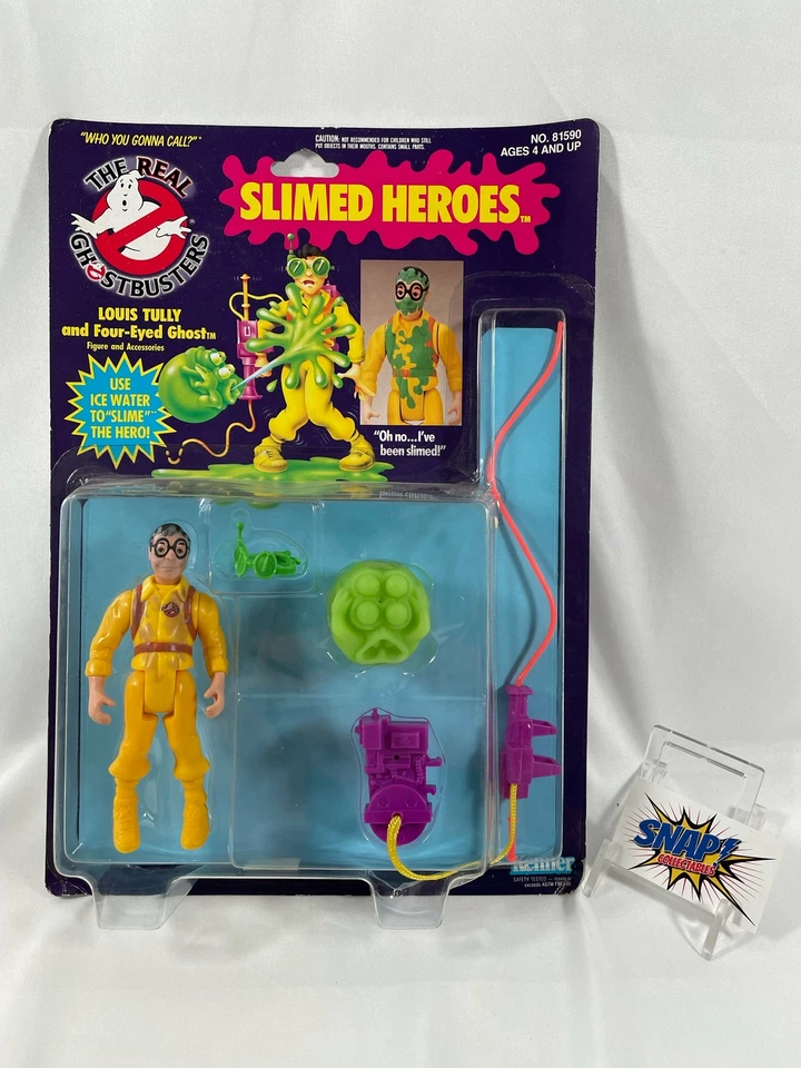 Louis Tully & Four Eyed Ghost Ghostbusters Slimed Heroes 1984 Kenner 81590 Foto 2 de 4
