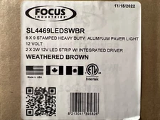 Paver Light 12v SL4469 LED 6x9 Stamped Heavy Duty Aluminum