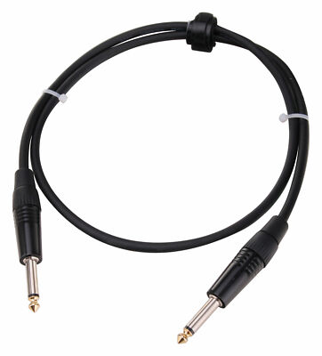 Instrumenten Kabel Gitarrenkabel 0,5m Audio 6,3mm Klinke Klinkenstecker Goldtip