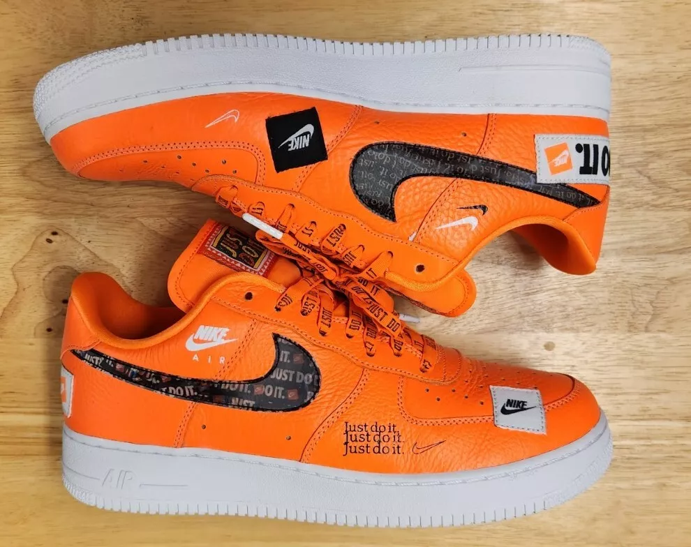 Nike Air Force 1 Low Just Do It Pack Total Orange, AR7719-800, mens sz 11  EUC