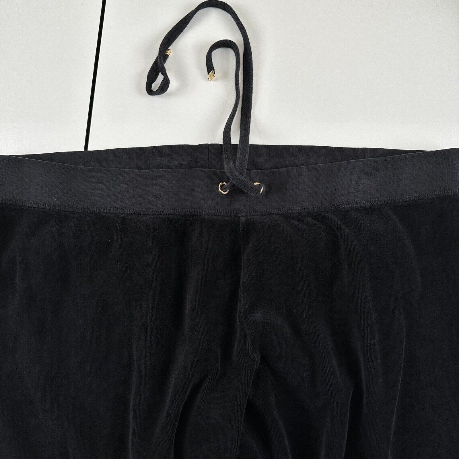 Juicy Couture Snap Pocket Slim Comfy Black Velour… - image 6