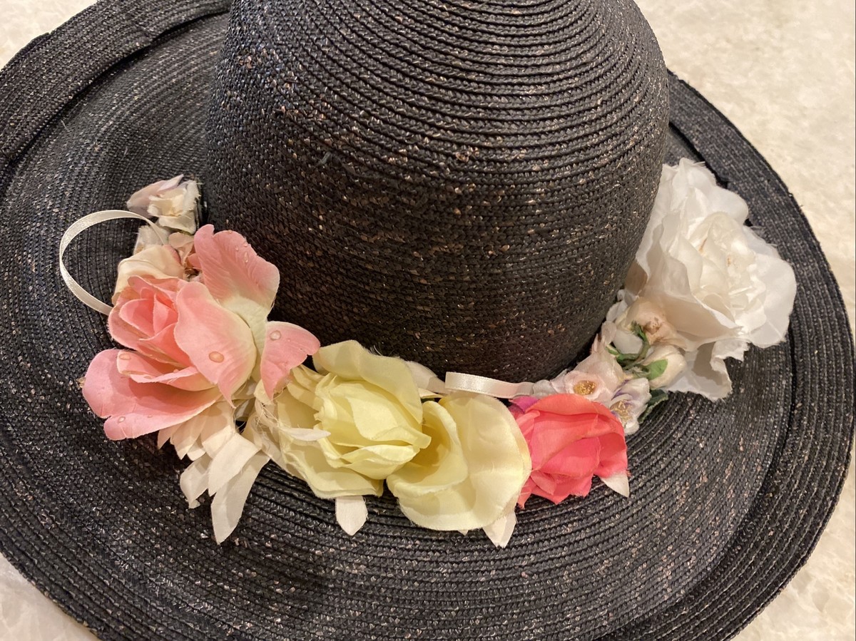 Daniele Meucci Wide Straw Hat Women’s One Size Made In Italy Daniele Meucci Striped Panama Hat Italian Designer Florence  main image 3