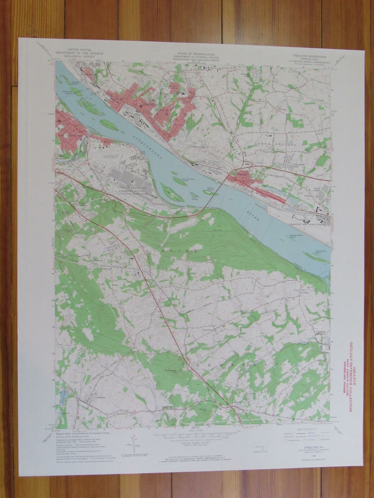 Steelton Pennsylvania 1965 Original Vintage USGS Topo Map eBay