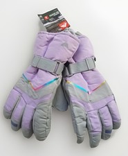 Ozark Trail Technical ski gloves Girls L/XL Purple Reflective thinsulate