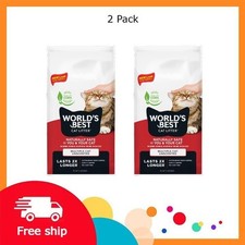 WORLD'S BEST CAT LITTER Multiple Cat Unscented - Natural Ingredients, 2 pack