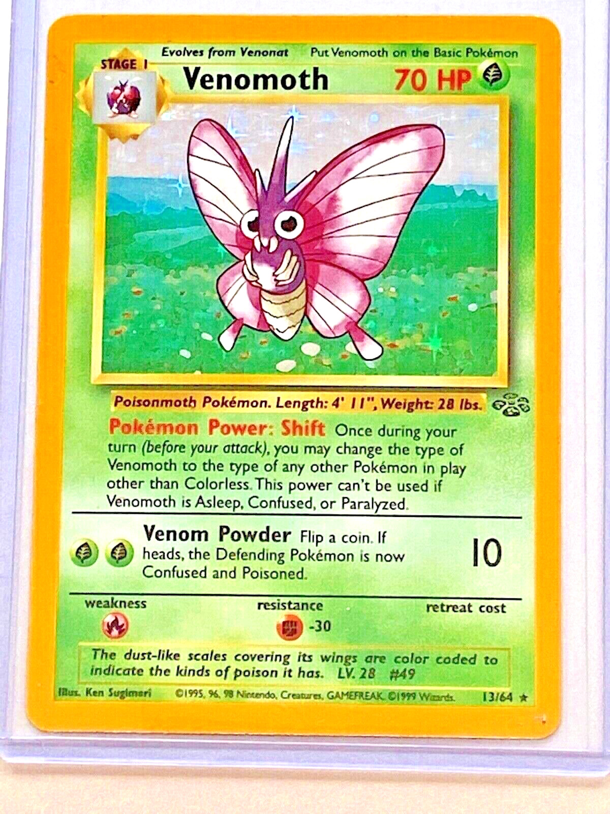 POKEMON VENOMOTH 13/64 HOLOGRAM CARD  