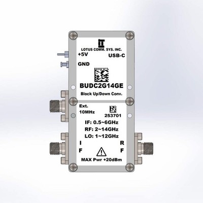 Software Defined Block Up/Down Converter 2G~14GHz w/ Ext. Ref.