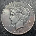 1934-S Peace Silver Dollar $1 Choice XF Details Extra Fine Retoned
