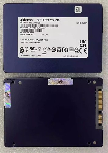 Micron 5200 MAX 960GB SATA 2.5" SSD MTFDDAK960TDN Enterprise SSD