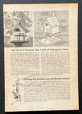 Bird House 1947 HowTo Build PLANS Fairy Land wooden Birdhouse
