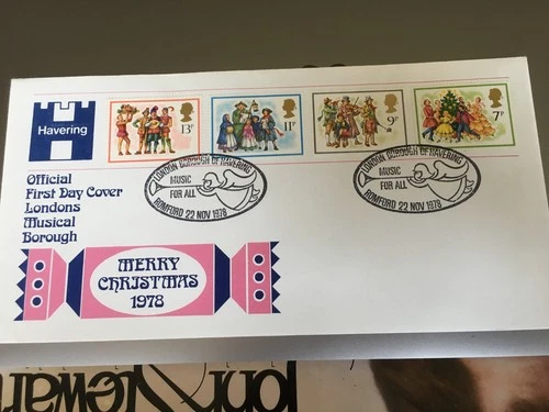 GB STAMPS RARE FIRST DAY COVER 1978 CHRISTMAS LONDON BOROUGH OF HAVERING