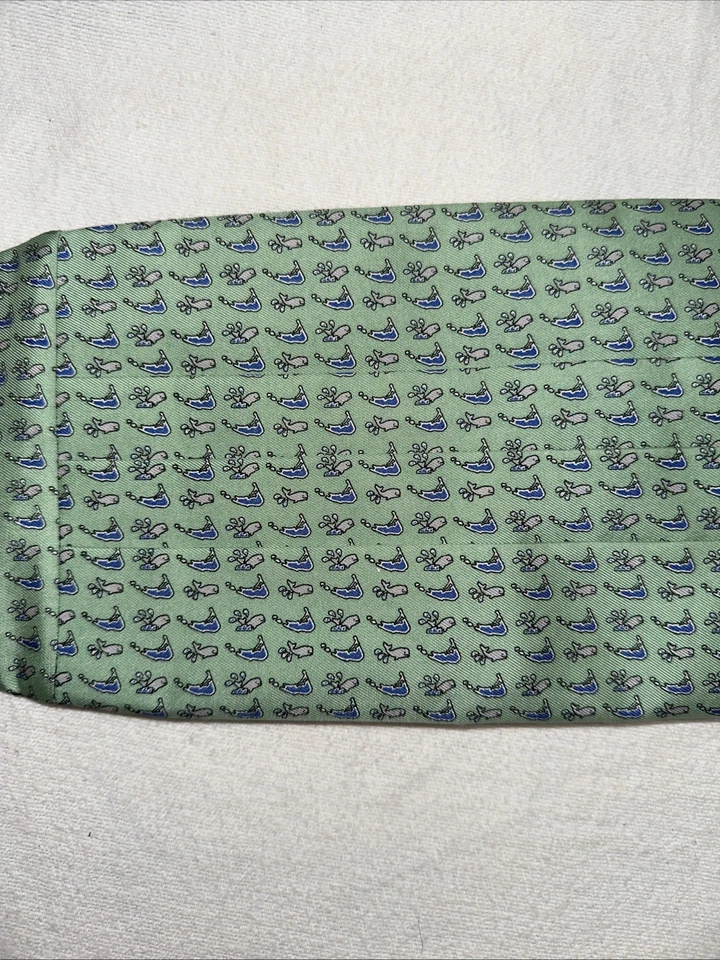 Vineyard Vines ~ LOGOTIPO verde menta novedad 100 % SEDA cummerbund talla única para todos Foto 4 de 4
