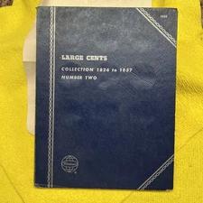 Whitman 1826-1857 Copper Large Cent Penny One Cent 1c Coin Folder Album No. 9002