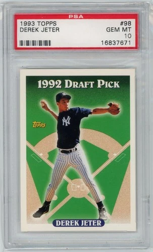 1993 Topps DEREK JETER #98 RC Rookie Yankees PSA 10 GEM MINT Baseball L534