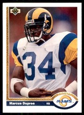 1991 Upper Deck Marcus Dupree Los Angeles Rams #499