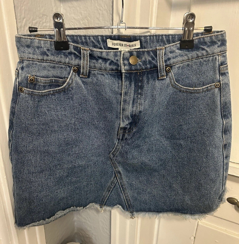 Forever 21 Girls Denim Mini Skirt Size 13/14