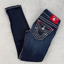 Vintage True Religion Julie Skinny Jeans Womens 25 Made USA Super T Y2K Low Rise