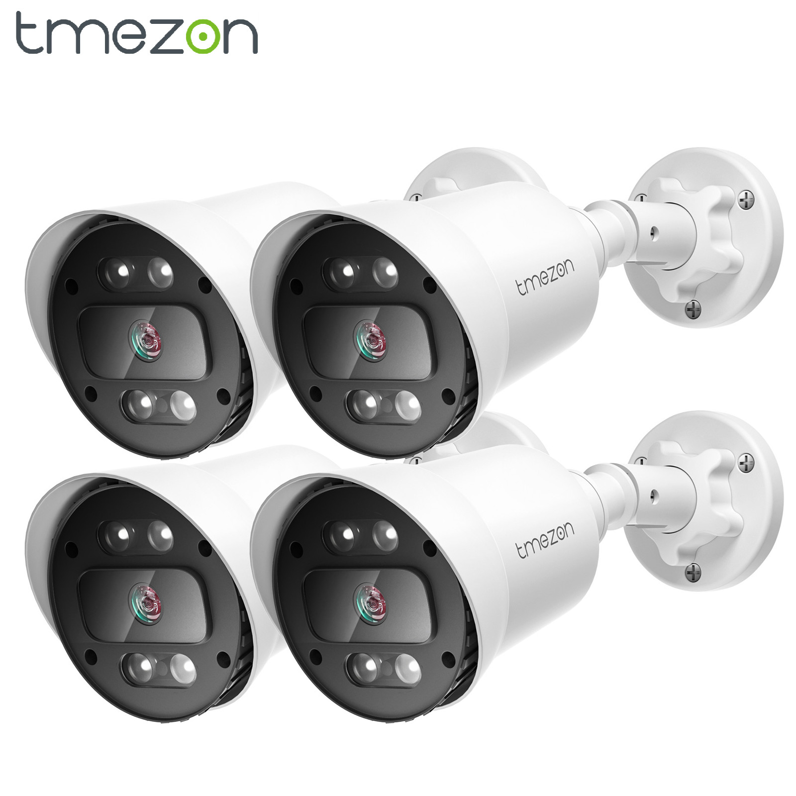 4PCSK 4IN1 1080P HD Outdoor CCTV Security Camera 100ft Night Vision Power Supply