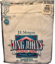 Vintage J.E. Morgan Long Johns Men  s Thermal Underwear XL NOS Pants Drawers 80s