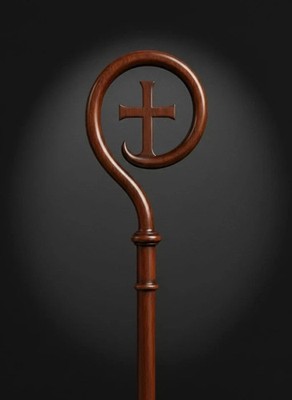 Wooden CROZIER Bishop Staff Crosier high Quality Craftsmanship, 72'' Christmas G
