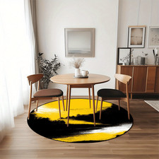 140cm 140cmNon-Slip Resistant Round Mat - Machine Washable 140 Polyester Indoor