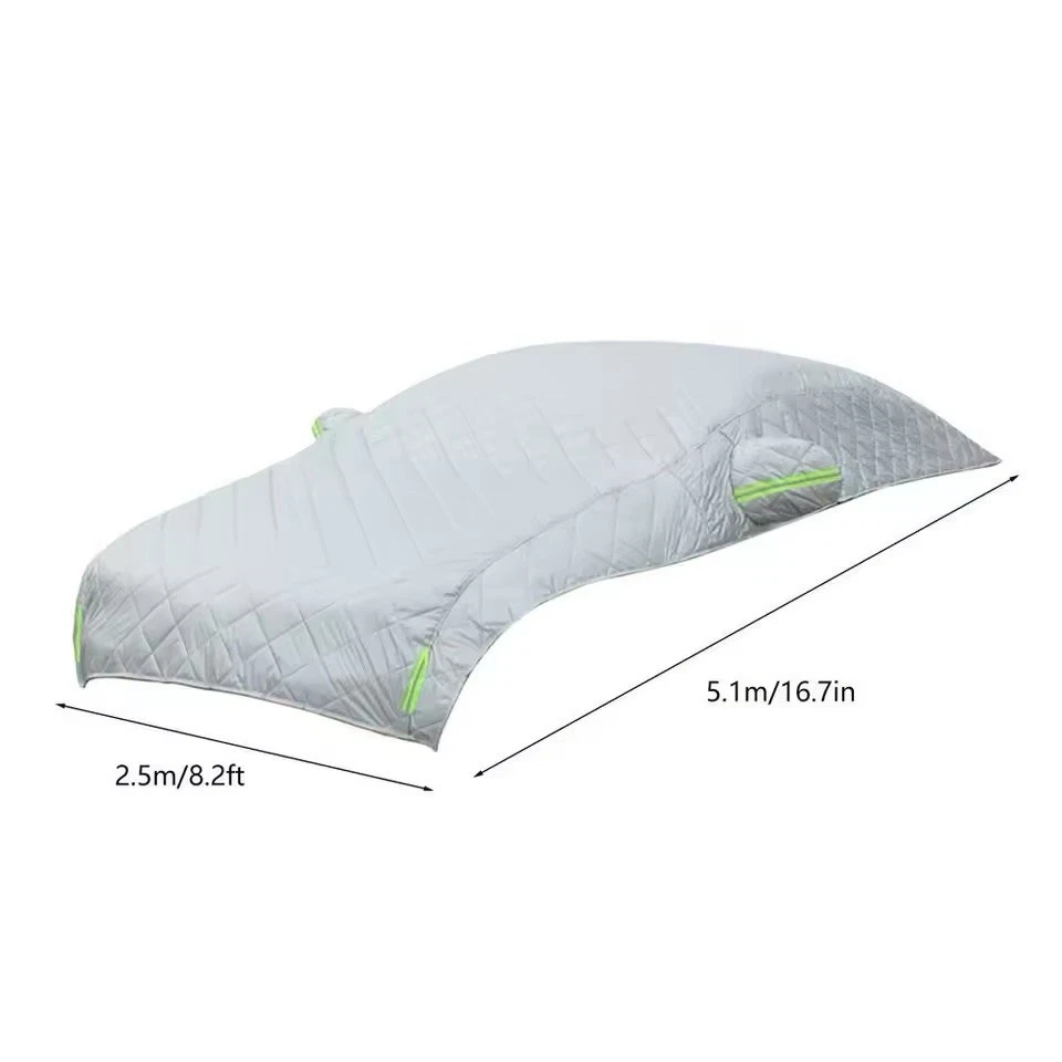 Telo copriauto-Copertura per auto antigrandine da neve imbottito IMPERMEABILE - Immagine 2 di 4