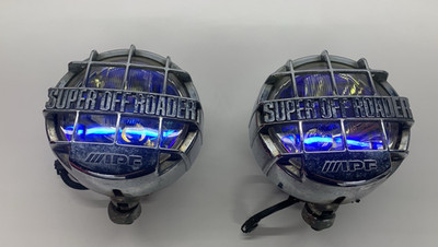 Vintage IPF Super Off Roader Used 8 Inch Round Chrome Fog Light Assembly