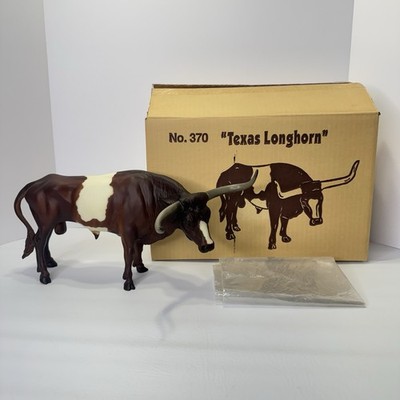 Vintage Breyer  Texas Longhorn Bull 1990-1995  #370 With Box - VG Condition -