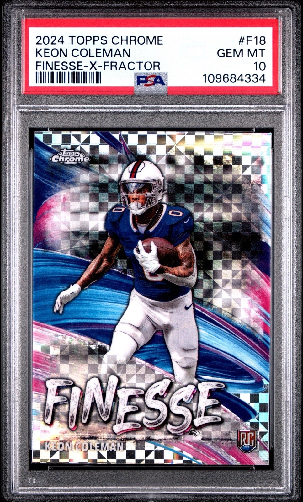 Keon Coleman Topps Chrome Finesse #F18 X-Fractor