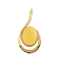 Cavill AnhäNger Vergoldetes 925 Silber Bernstein 2,33Ct Oval Damen