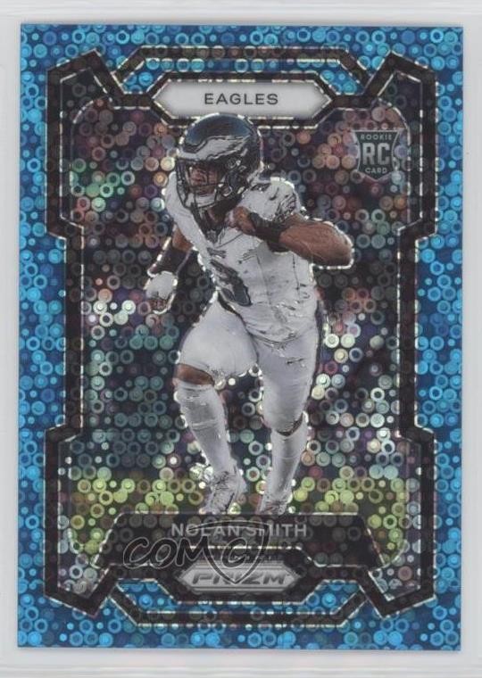 2023 Panini Prizm Rookies No Huddle Blue 80/95 Nolan Smith #382 Rookie RC 7pk