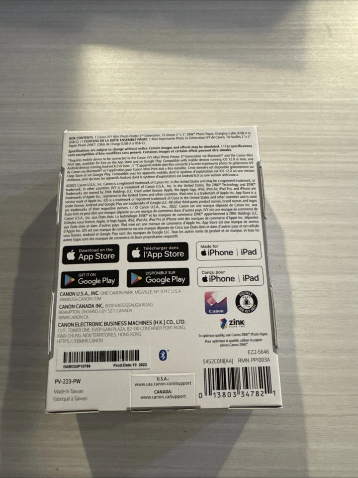 Canon IVY 2 Color Zink Mobile Printer - Image 2 of 3