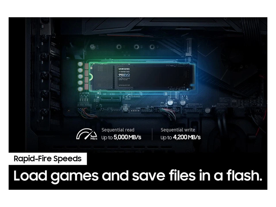 SAMSUNG 990 EVO SSD 2TB, PCIe Gen 4x4 | Gen 5x2 M.2 2280, Speeds Up-to - Image 4 of 4