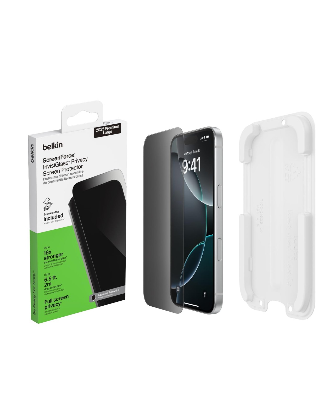Belkin ScreenForce InvisiGlass iPhone 17 Pro Max 17 Max, Clear